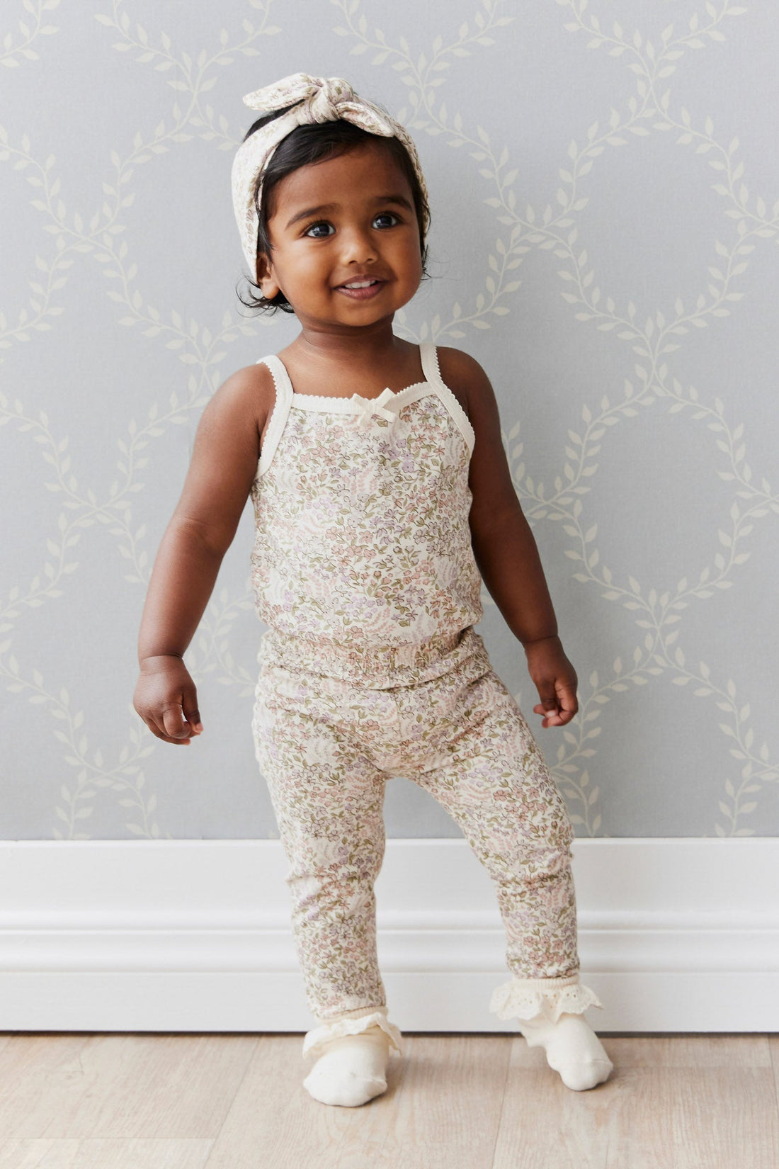 Organic Cotton Everyday Legging - April Eggnog Childrens Legging from Jamie Kay Australia