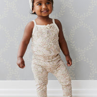 Organic Cotton Everyday Legging - April Eggnog Childrens Legging from Jamie Kay Australia