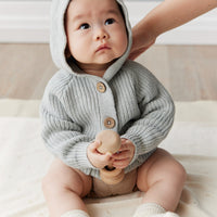 Humphrey Knitted Cardigan - Ocean Spray Marle Childrens Cardigan from Jamie Kay Australia