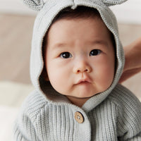 Humphrey Knitted Cardigan - Ocean Spray Marle Childrens Cardigan from Jamie Kay Australia