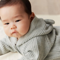 Humphrey Knitted Cardigan - Ocean Spray Marle Childrens Cardigan from Jamie Kay Australia