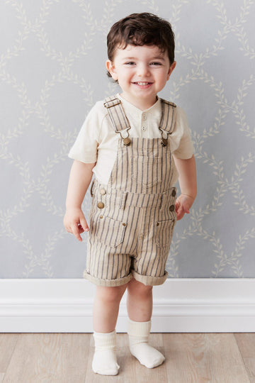 Chase Short Overall - Cashew/Moonstone Childrens Overall from Jamie Kay Australia