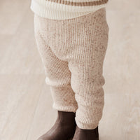 Frankie Knitted Legging - Beach Fleck Childrens Legging from Jamie Kay Australia