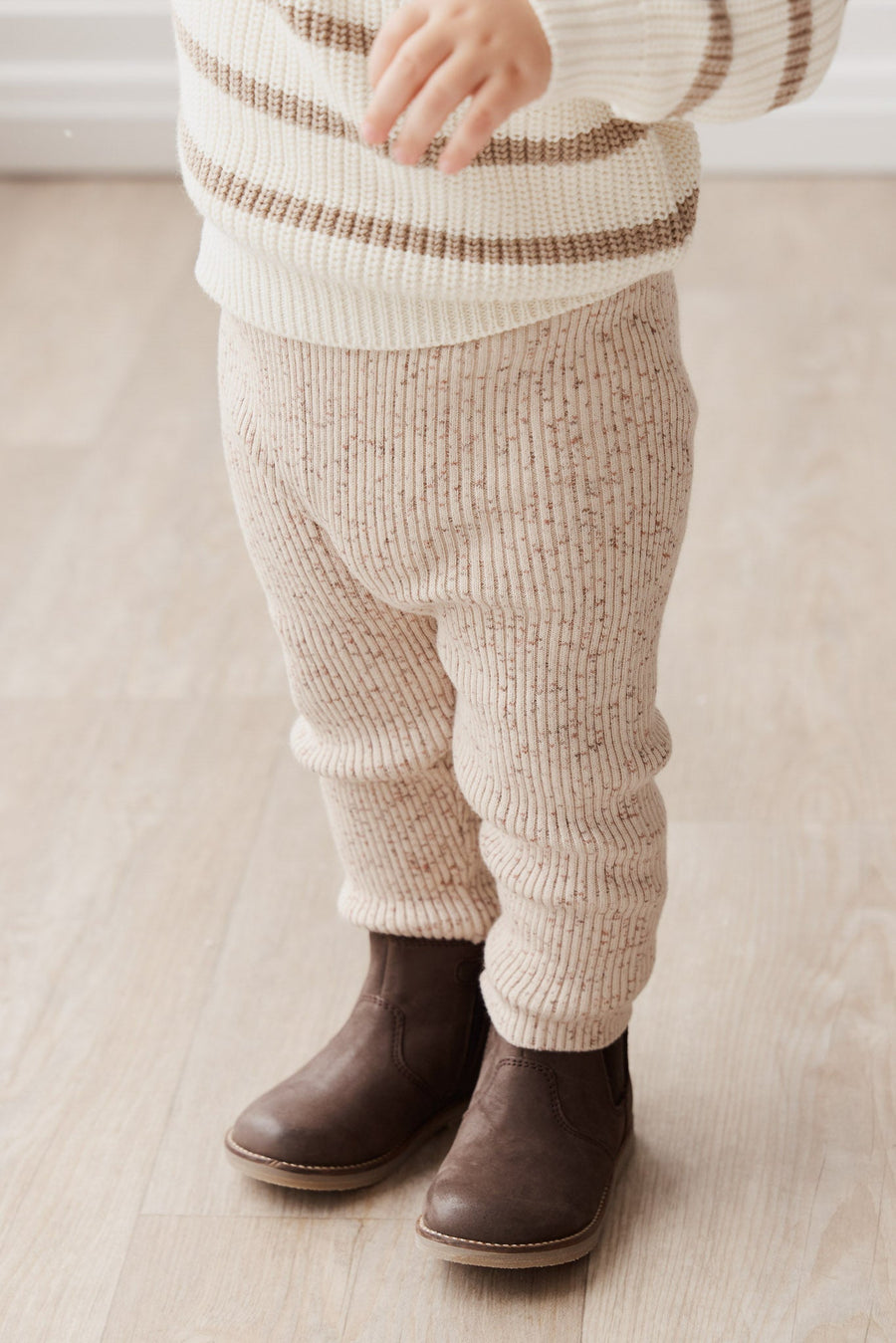 Frankie Knitted Legging - Beach Fleck Childrens Legging from Jamie Kay Australia