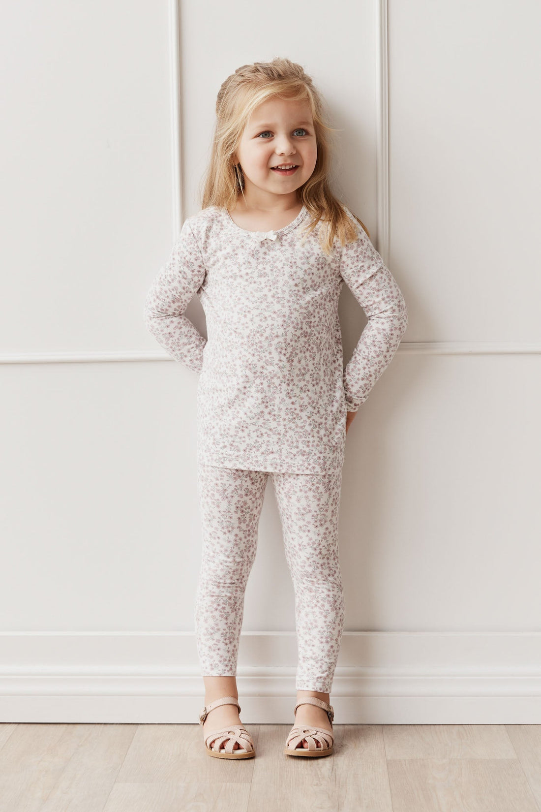 Organic Cotton Long Sleeve Top - Posy Floral Childrens Top from Jamie Kay Australia