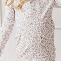 Organic Cotton Long Sleeve Top - Posy Floral Childrens Top from Jamie Kay Australia