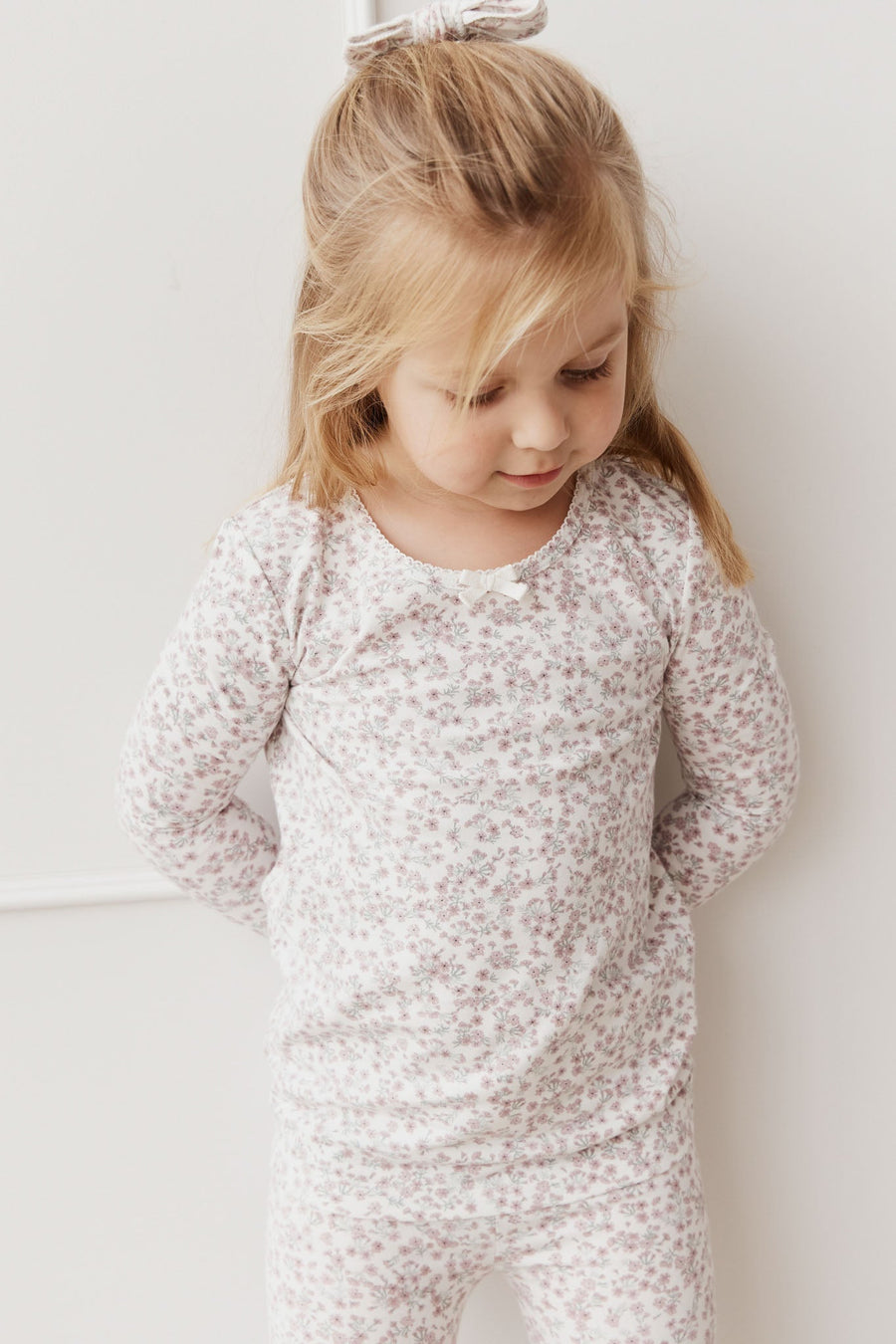 Organic Cotton Long Sleeve Top - Posy Floral Childrens Top from Jamie Kay Australia