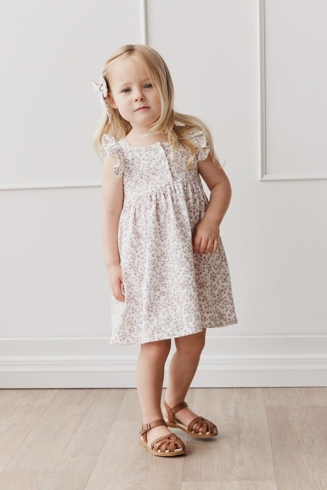 Organic Cotton Sienna Dress - Posy Floral Childrens Dress from Jamie Kay Australia