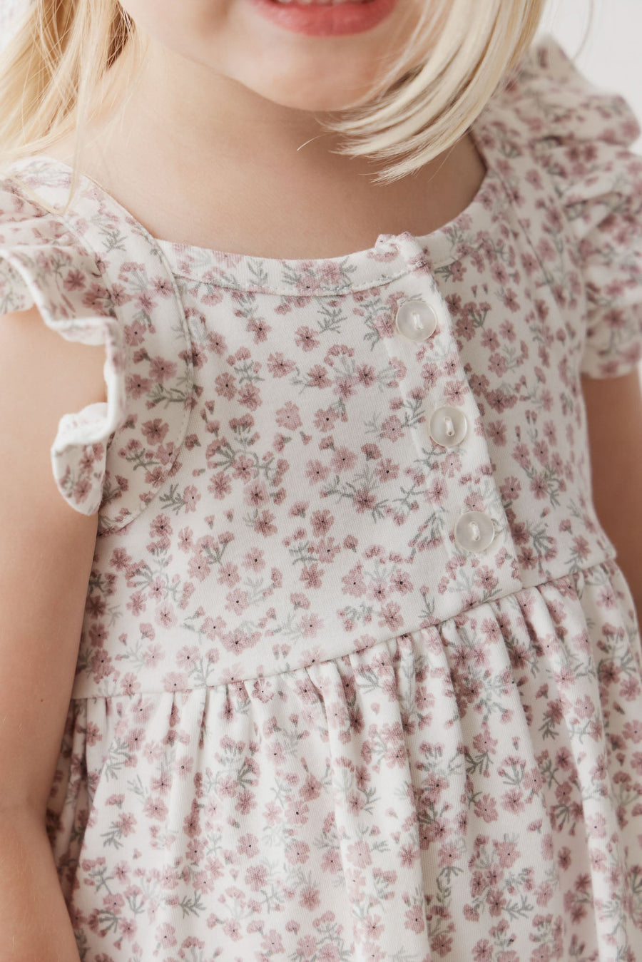 Organic Cotton Sienna Dress - Posy Floral Childrens Dress from Jamie Kay Australia