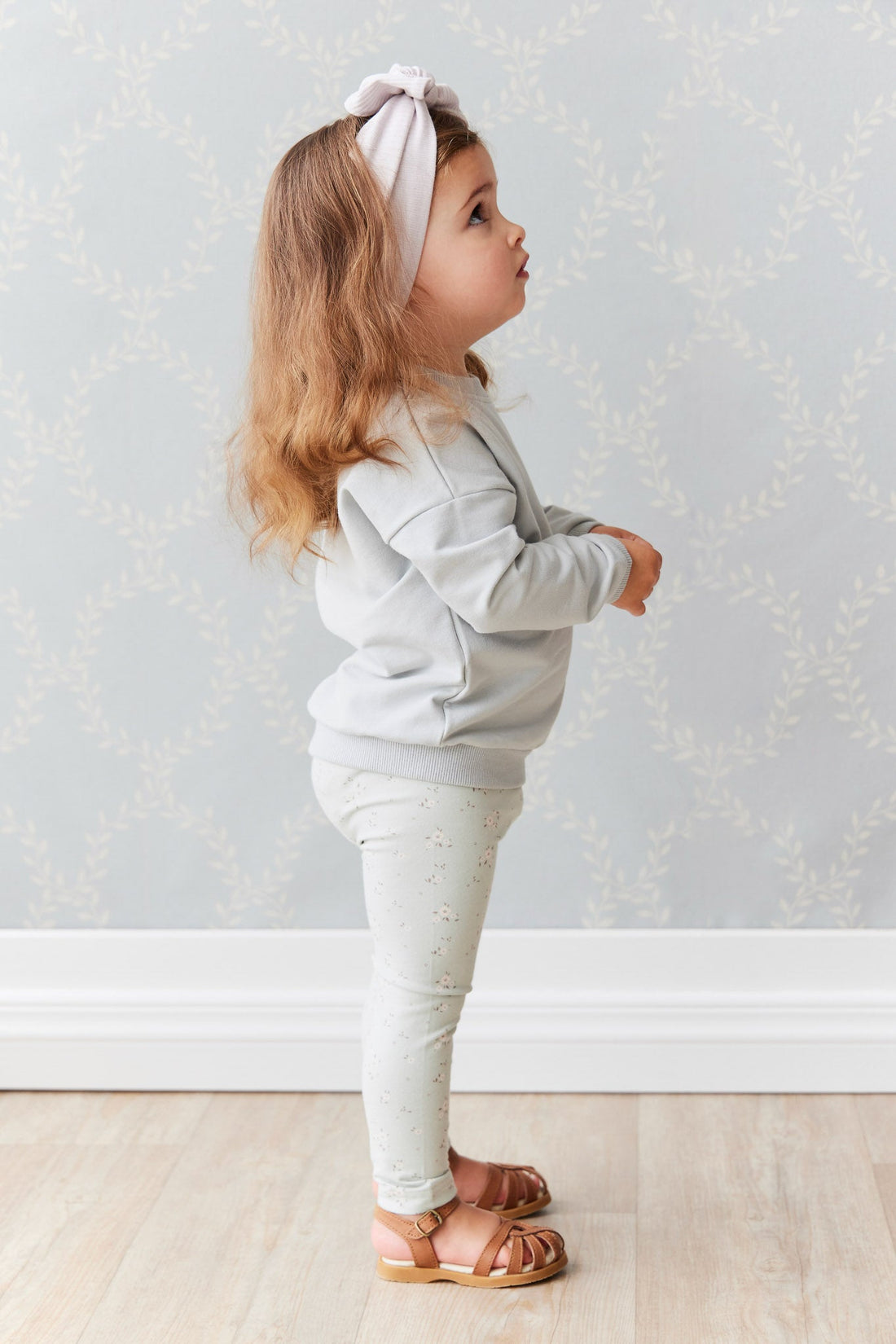 Organic Cotton Everyday Legging - Lulu Blue Childrens Legging from Jamie Kay Australia