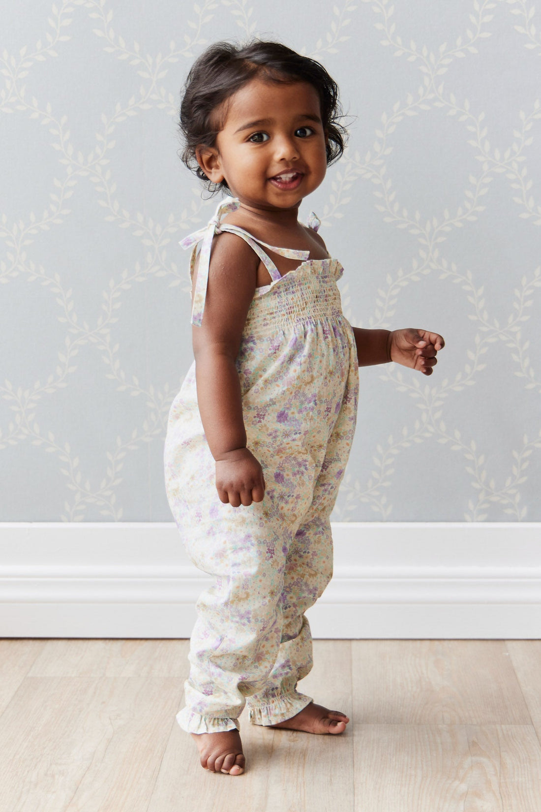 Organic Cotton Summer Playsuit - Mayflower Childrens Playsuit from Jamie Kay Australia