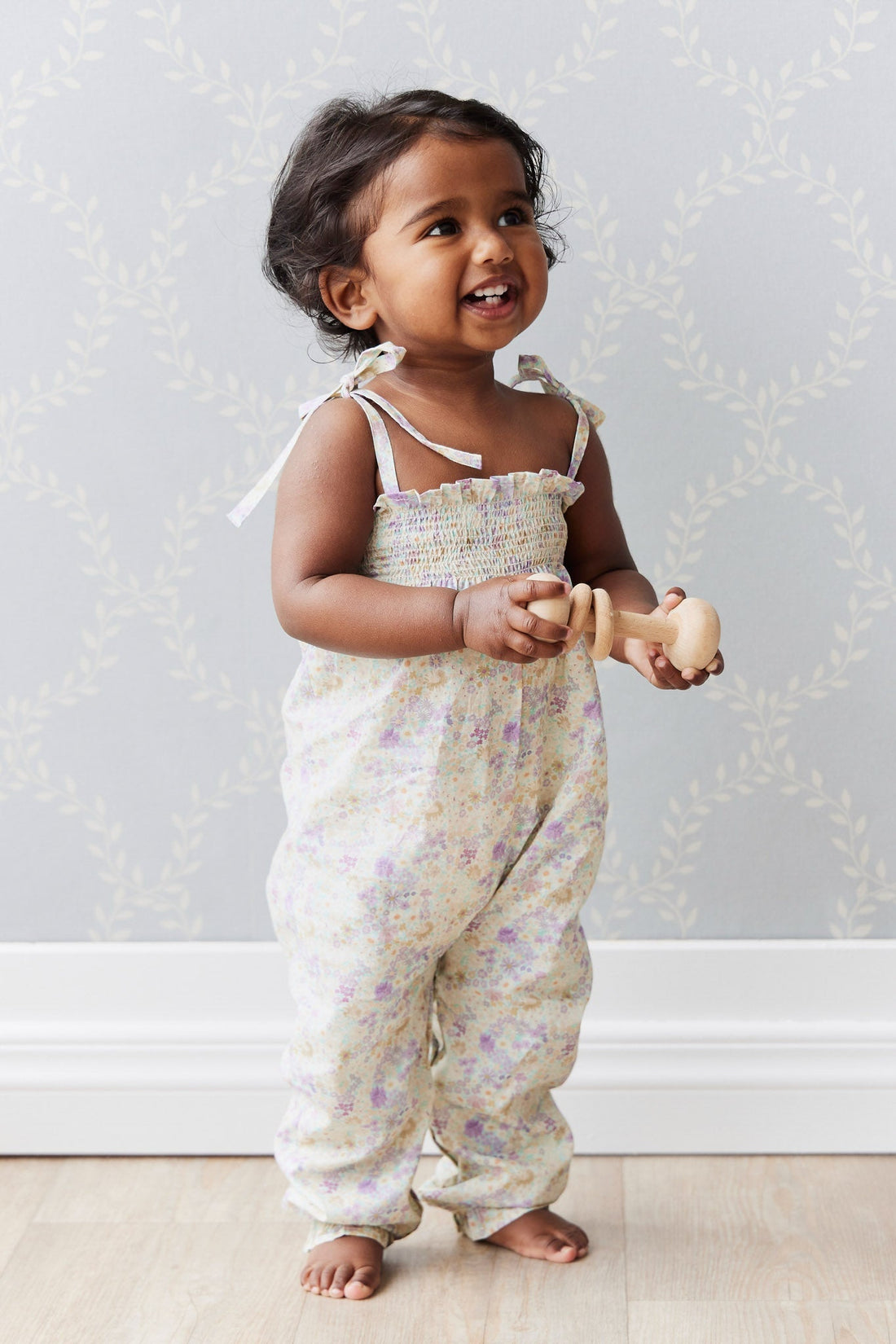 Organic Cotton Summer Playsuit - Mayflower Childrens Playsuit from Jamie Kay Australia