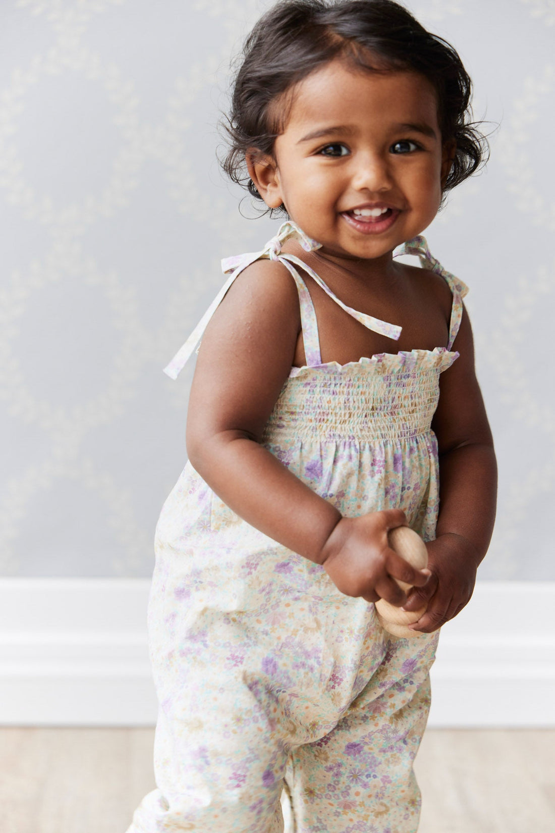 Organic Cotton Summer Playsuit - Mayflower Childrens Playsuit from Jamie Kay Australia