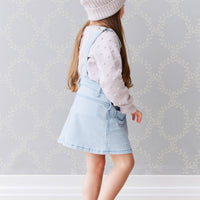 Aurelie Beanie - Pale Lilac Marle Childrens Hat from Jamie Kay Australia