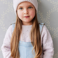 Aurelie Beanie - Pale Lilac Marle Childrens Hat from Jamie Kay Australia