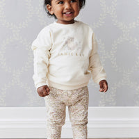 Organic Cotton Everyday Legging - April Eggnog Childrens Legging from Jamie Kay Australia