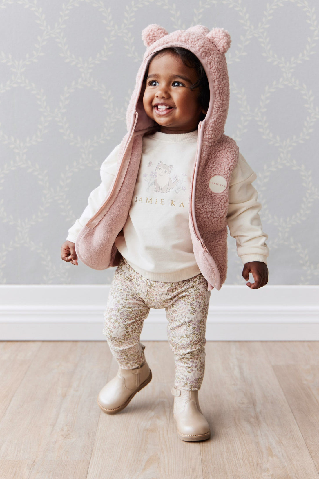 Organic Cotton Everyday Legging - April Eggnog Childrens Legging from Jamie Kay Australia