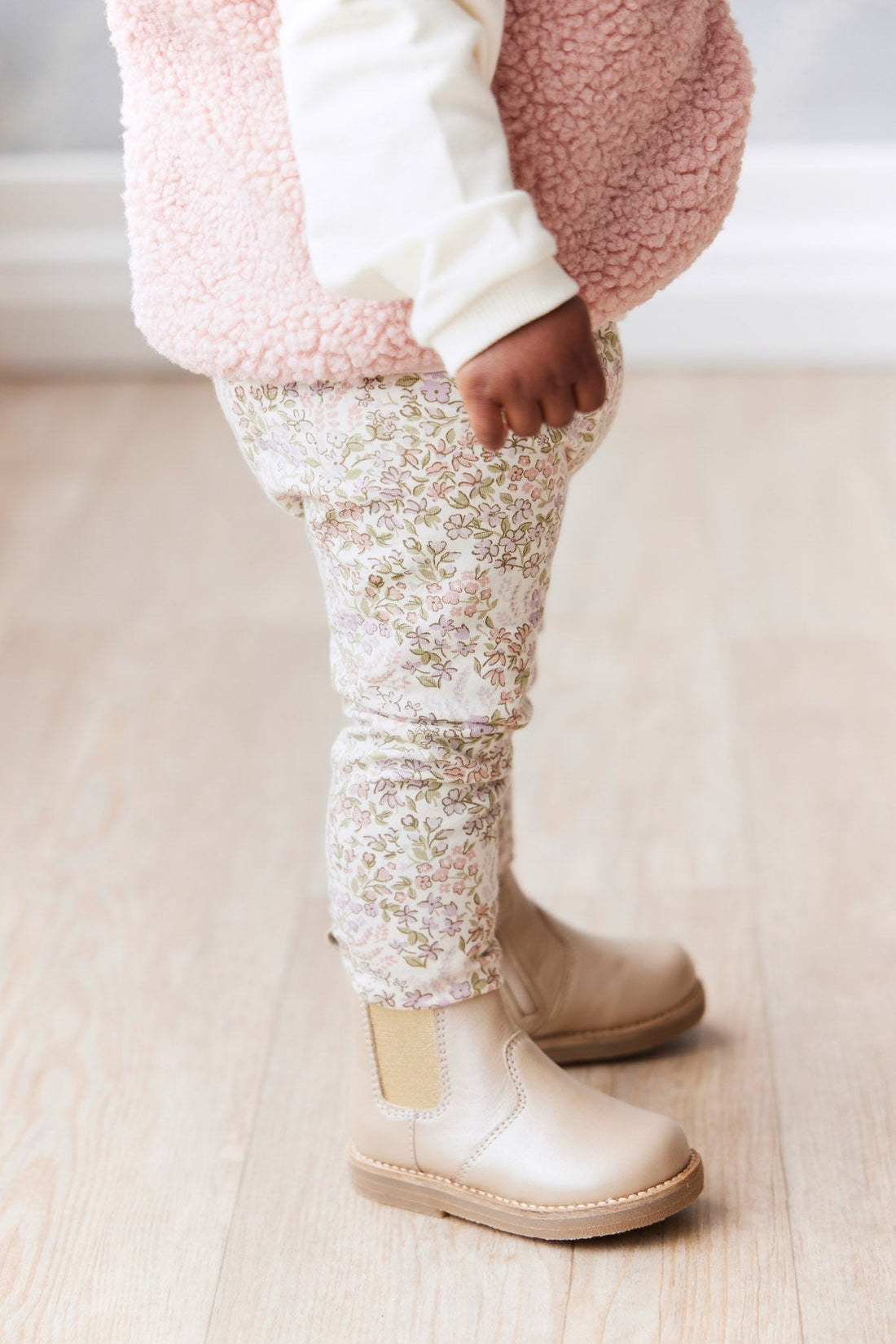 Organic Cotton Everyday Legging - April Eggnog Childrens Legging from Jamie Kay Australia