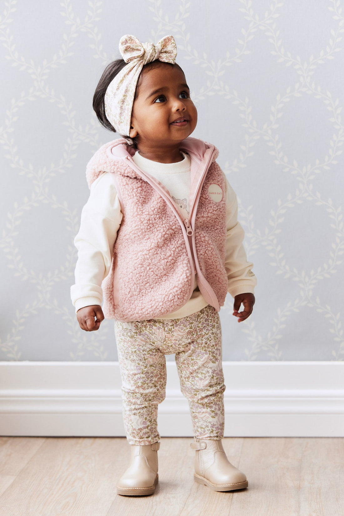 Organic Cotton Everyday Legging - April Eggnog Childrens Legging from Jamie Kay Australia