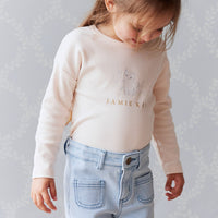 Pima Cotton Marley Long Sleeve Top - Ballet Pink Childrens Top from Jamie Kay Australia