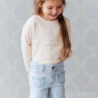 Pima Cotton Marley Long Sleeve Top - Ballet Pink Childrens Top from Jamie Kay Australia