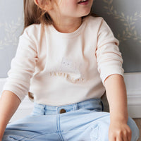 Pima Cotton Marley Long Sleeve Top - Ballet Pink Childrens Top from Jamie Kay Australia