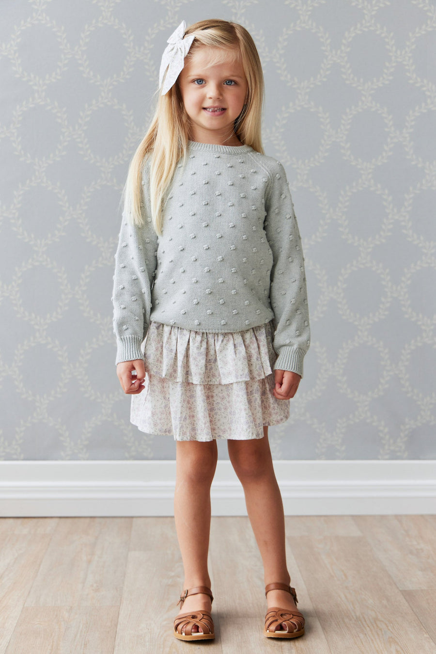 Organic Cotton Samantha Skirt - Fifi Lilac Childrens Skirt from Jamie Kay Australia