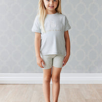 Organic Cotton Everyday Bike Short - Lulu Blue Childrens Short from Jamie Kay Australia