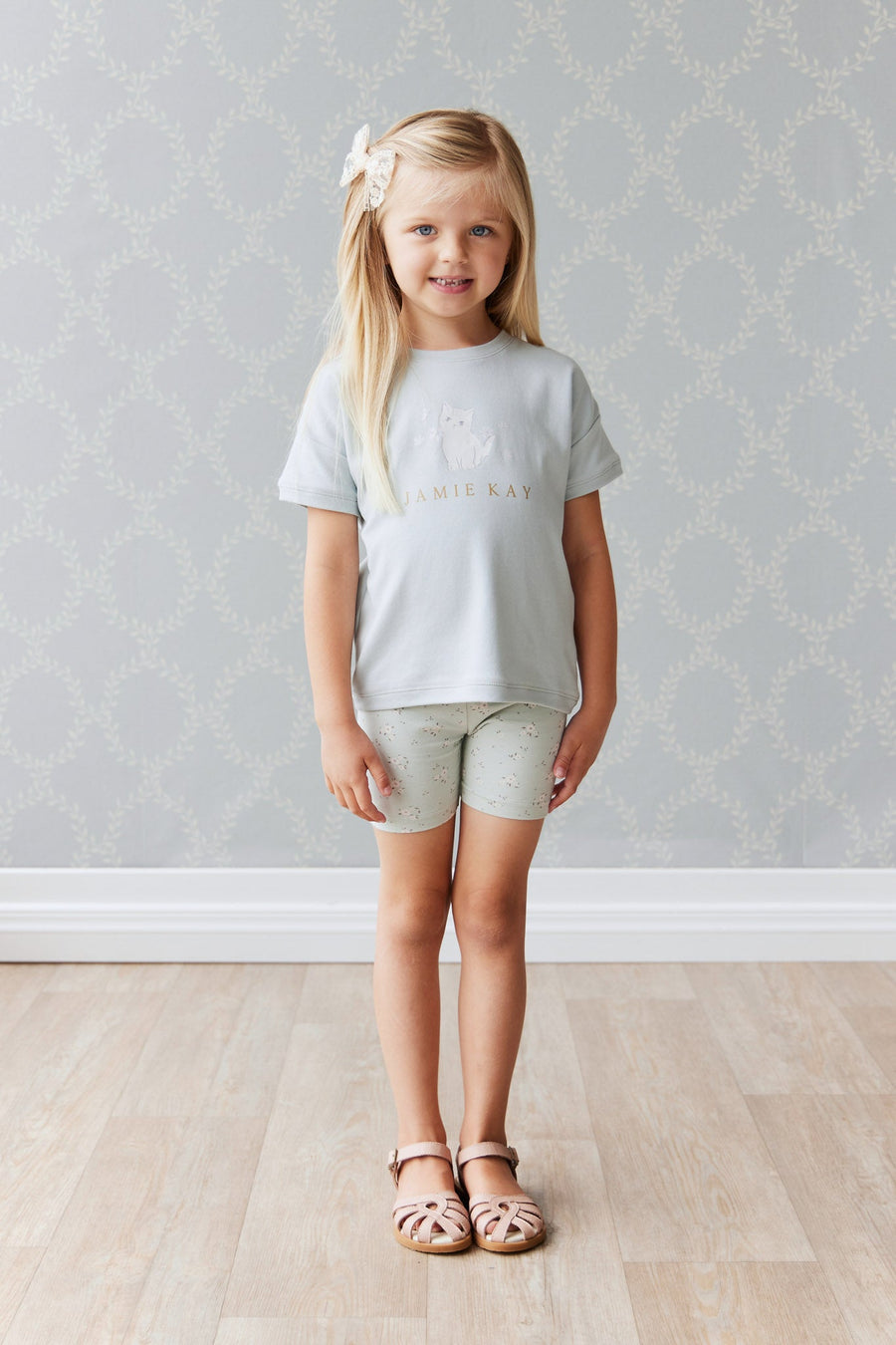 Organic Cotton Everyday Bike Short - Lulu Blue Childrens Short from Jamie Kay Australia