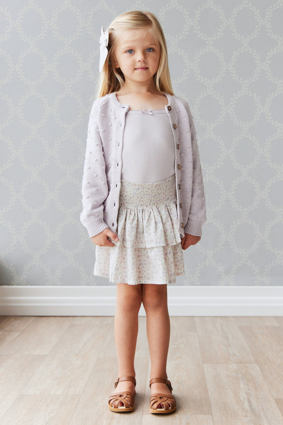 Organic Cotton Samantha Skirt - Fifi Lilac Childrens Skirt from Jamie Kay Australia