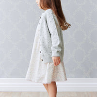 OG Dotty Knit Cardigan - Ocean Spray Marle Childrens Cardigan from Jamie Kay Australia