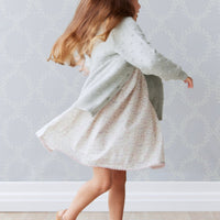 OG Dotty Knit Cardigan - Ocean Spray Marle Childrens Cardigan from Jamie Kay Australia