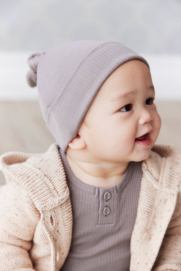 Organic Cotton Modal Marley Beanie - Cobblestone Childrens Hat from Jamie Kay Australia