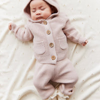 Sebastian Knitted Cardigan/Jacket - Ballet Pink Marle Childrens Cardigan from Jamie Kay Australia