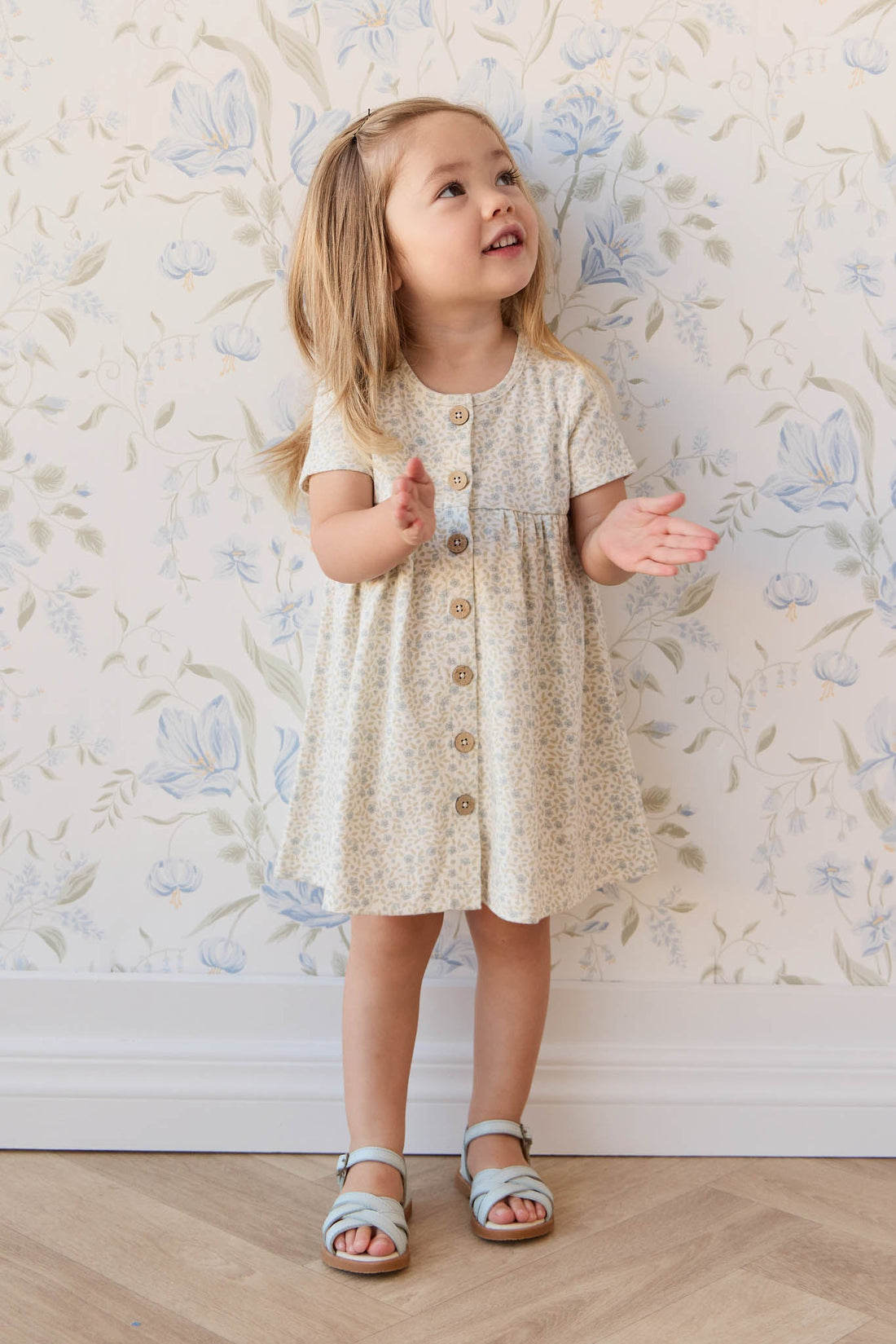 Organic Cotton Lola Dress - Elodie Whisper White Childrens Dress from Jamie Kay Australia