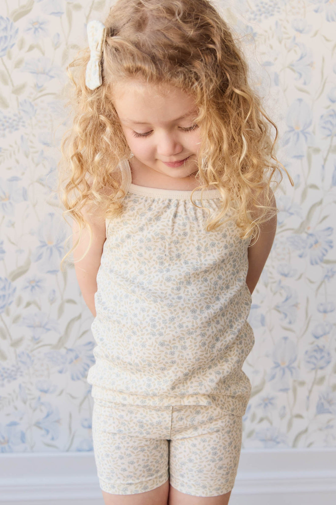 Organic Cotton Everyday Bike Short - Elodie Whisper White Childrens Short from Jamie Kay Australia