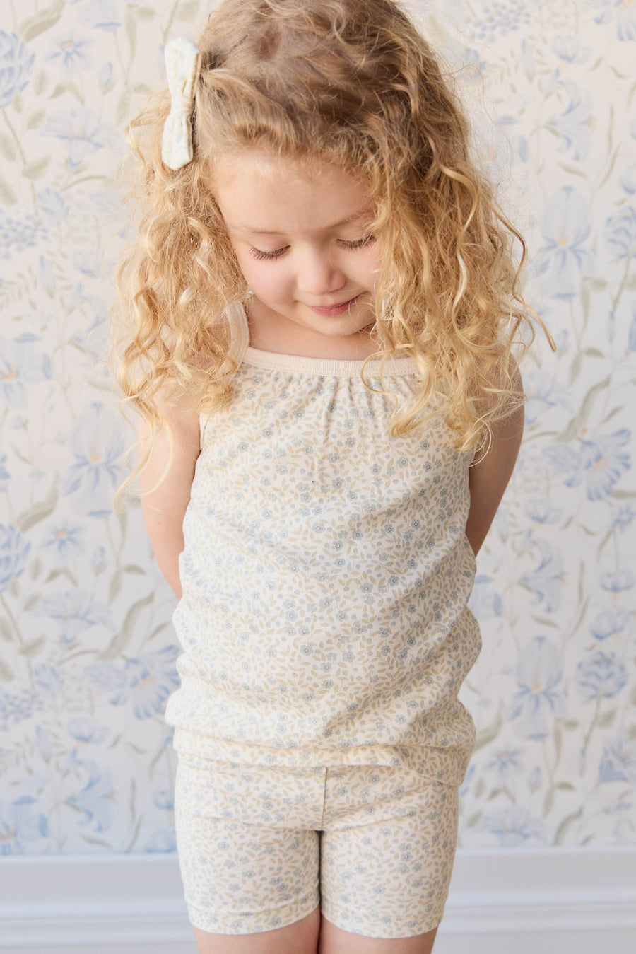 Organic Cotton Everyday Bike Short - Elodie Whisper White Childrens Short from Jamie Kay Australia