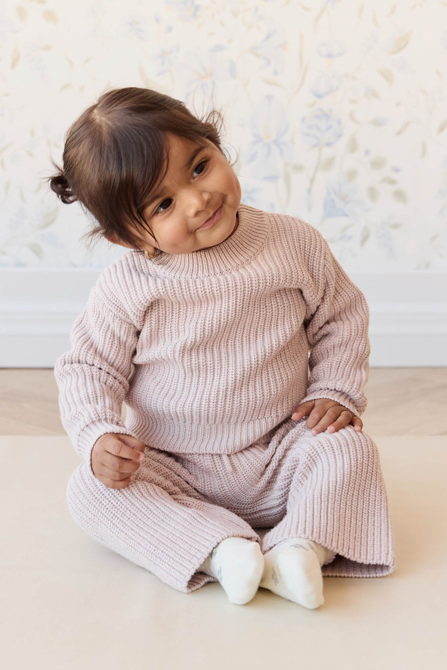 Morgan Jumper - Hushed Pink Marle Childrens Jumper from Jamie Kay Australia