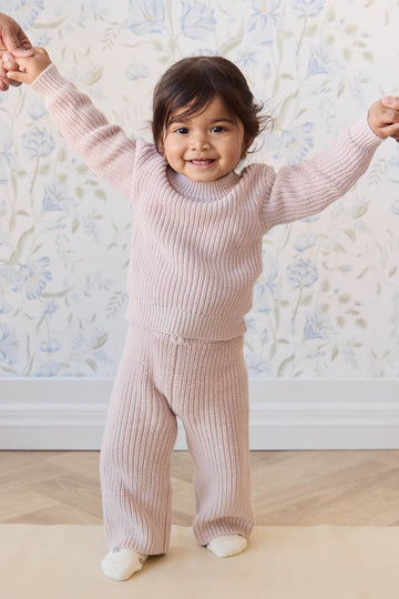 Morgan Pant - Hushed Pink Marle Childrens Pant from Jamie Kay Australia