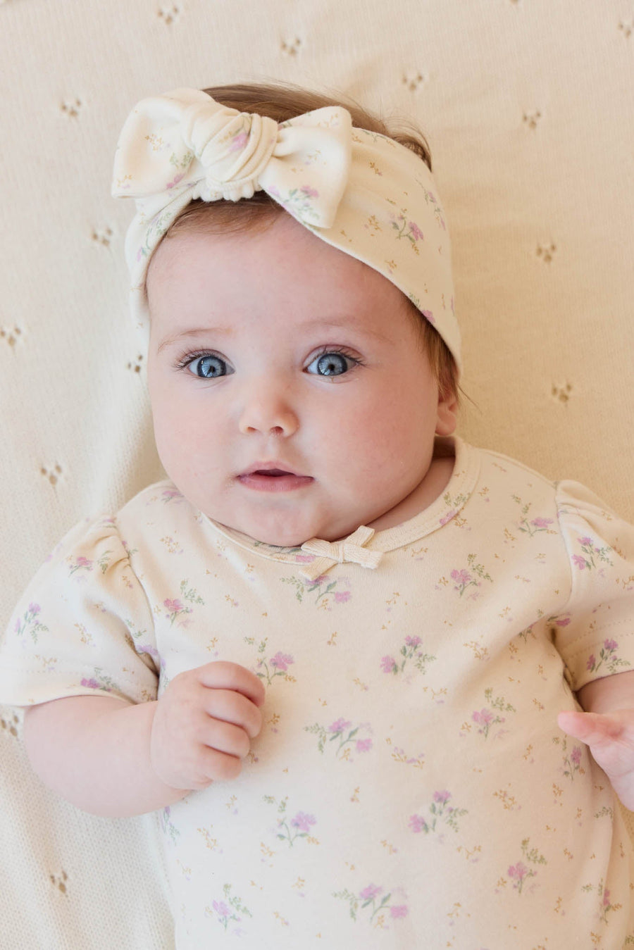 Organic Cotton Headband - Thelma Orchid Childrens Headband from Jamie Kay Australia