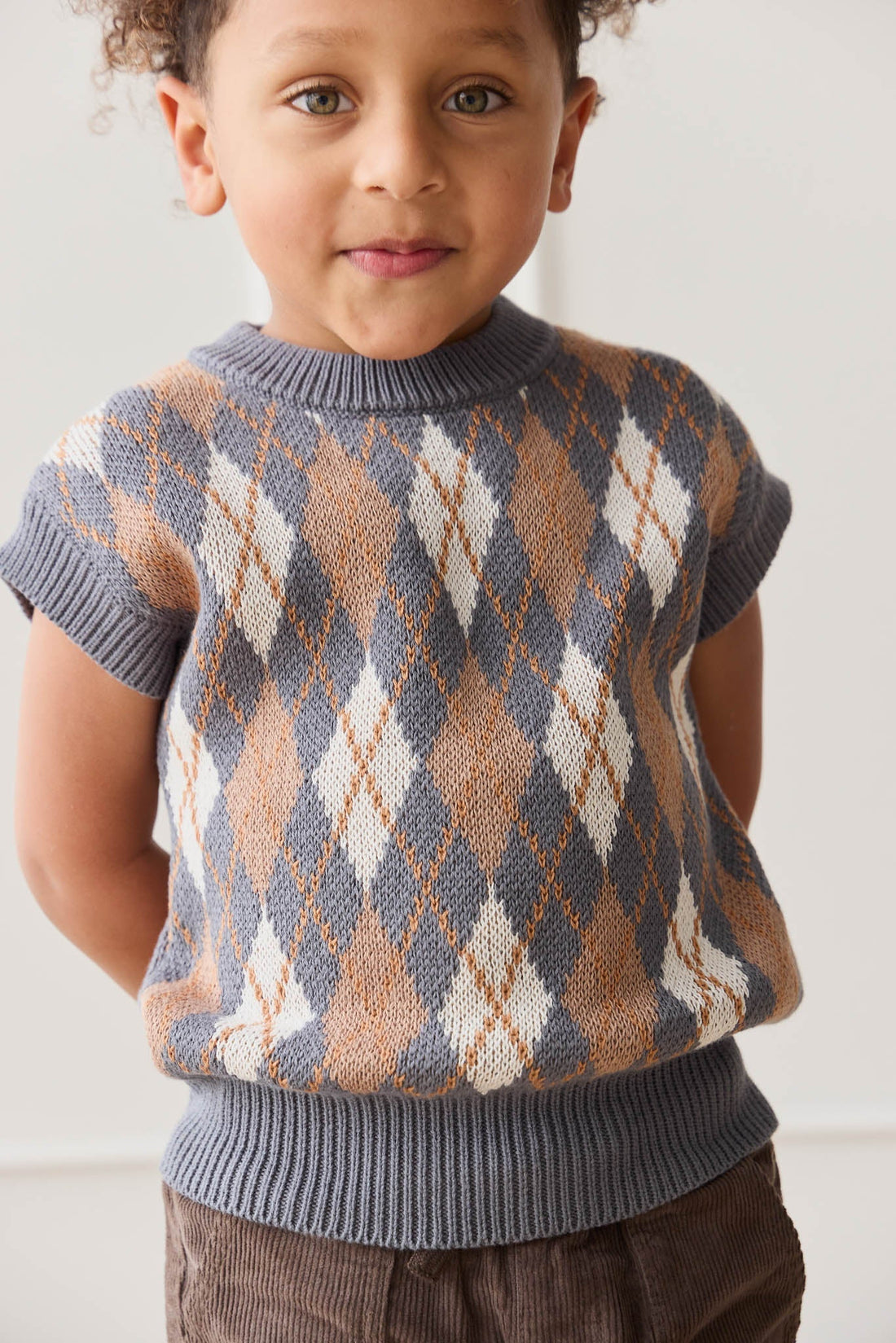 Marcus Knit Vest - Marcus Jacquard Arctic Childrens Vest from Jamie Kay Australia