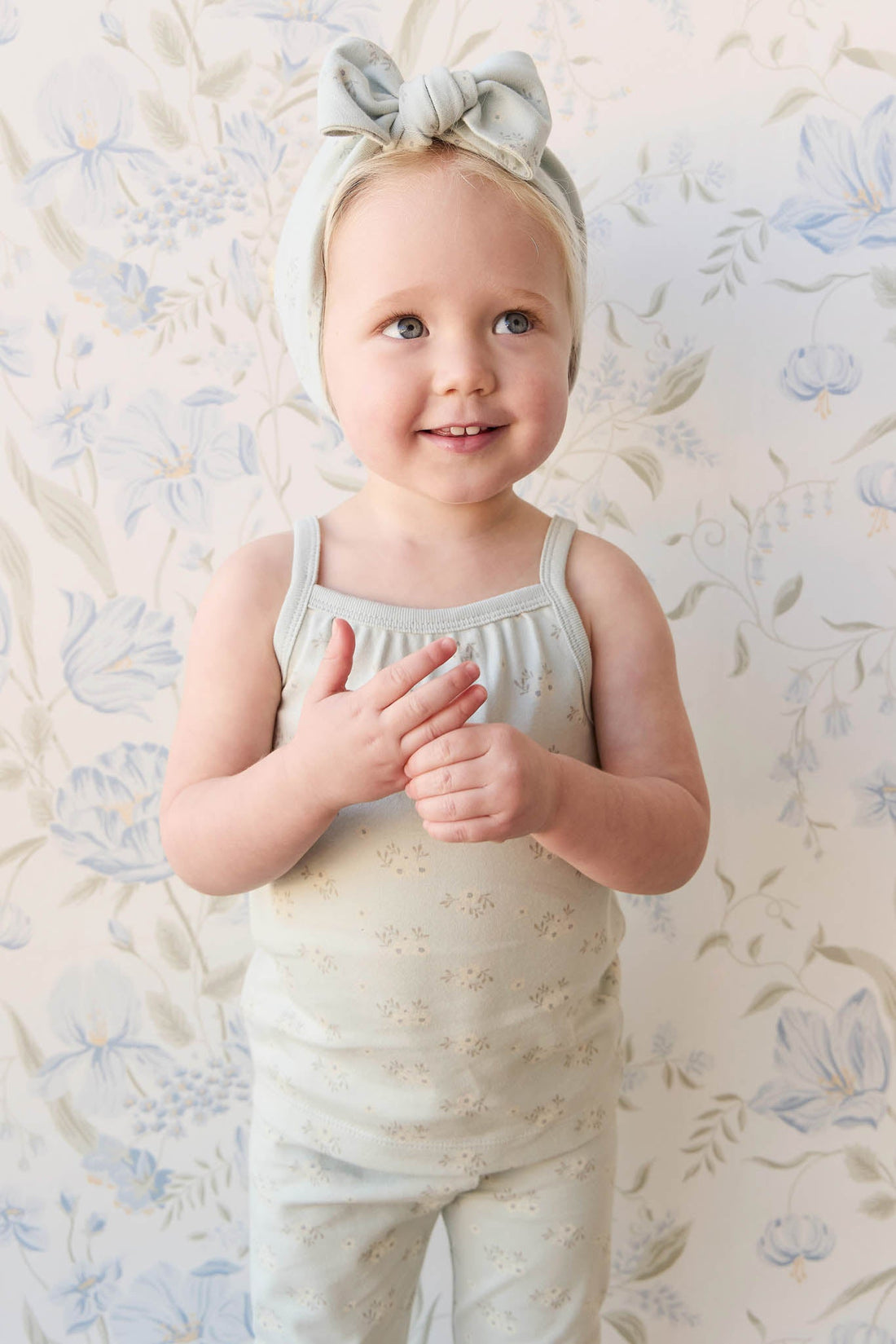 Organic Cotton Casey Top - Rose Floral Smoke Childrens Top from Jamie Kay Australia