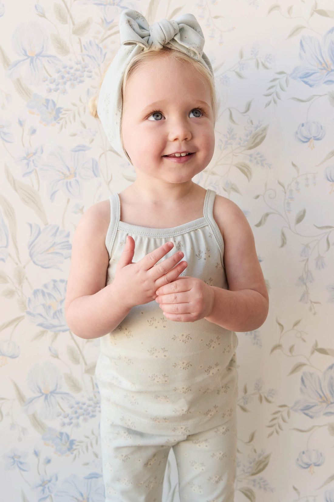 Organic Cotton Headband - Rose Floral Smoke Childrens Headband from Jamie Kay Australia