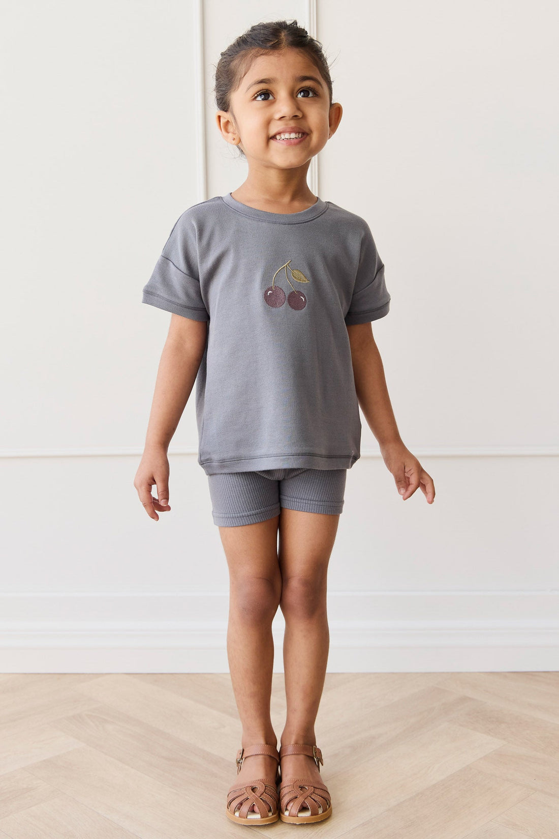 Organic Cotton Modal Elisa Bike Short - Lava Childrens Short from Jamie Kay Australia