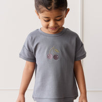 Pima Cotton Mimi Top - Petite Cherry Lava Childrens Top from Jamie Kay Australia