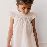 Organic Cotton Tamara Top - Mini Woven Gingham Violet Childrens Top from Jamie Kay Australia