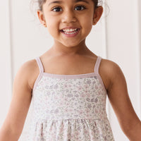 Organic Cotton Maple Singlet - Fifi Lilac Childrens Singlet from Jamie Kay Australia