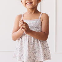 Organic Cotton Maple Singlet - Fifi Lilac Childrens Singlet from Jamie Kay Australia