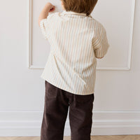 Organic Cotton Silas Shirt - Vacation Stripe Childrens Shirt from Jamie Kay Australia