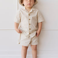 Organic Cotton Silas Short - Vacation Stripe Childrens Short from Jamie Kay Australia